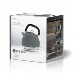 Nedis Vatten kokare | 1.8 l | Soft-Touch | Grå | Roterbar 360 grader | Dolt värmeelement | Strix® kontroll | Koka-tort funktion Nedis Vatten kokare | 1.8 l | Soft-Touch | Grå | Roterbar 360 grader | Dolt värmeelement | Strix® kontroll | Koka-tort funktion