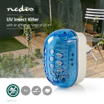 Nedis Mosquito Stop ljusfälla | 1 W | Lamptyp: Lysdiodlampa | Effektiv räckvidd: 20 m² | Blå / Vit