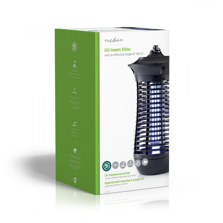 Nedis Mosquito Stop ljusfälla | 18 W | Lamptyp: 2G11 18W PL/BL | Effektiv räckvidd: 150 m² | Svart