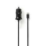 Nedis Billaddare | 12 W | 1x 2.4 A | Antal utgångar: 1 | Lightning 8-Pin (Fast) Kabel | 1.00 m | Single Voltage Output