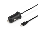 Nedis Billaddare | 12 W | 1x 2.4 A | Antal utgångar: 1 | Lightning 8-Pin (Fast) Kabel | 1.00 m | Single Voltage Output