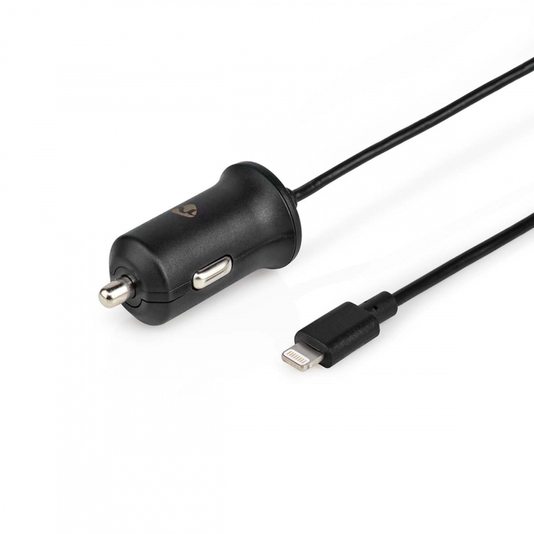 Nedis Billaddare | 12 W | 1x 2.4 A | Antal utgångar: 1 | Lightning 8-Pin (Fast) Kabel | 1.00 m | Single Voltage Output
