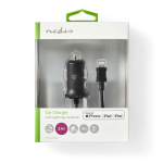 Nedis Billaddare | 12 W | 1x 2.4 A | Antal utgångar: 1 | Lightning 8-Pin (Fast) Kabel | 1.00 m | Single Voltage Output