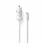 Nedis Billaddare | 12 W | 1x 2.4 A | Antal utgångar: 1 | Micro USB (Fast) Kabel | 1.00 m | Single Voltage Output