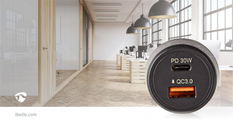 Nedis Billaddare | 48 W | 2x 3.0 A | Antal utgångar: 2 | Port typ: USB-A / USB-C™ | | Automatiskt val av Spänning Nedis Billaddare | 48 W | 2x 3.0 A | Antal utgångar: 2 | Port typ: USB-A / USB-C™ | | Automatiskt val av Spänning