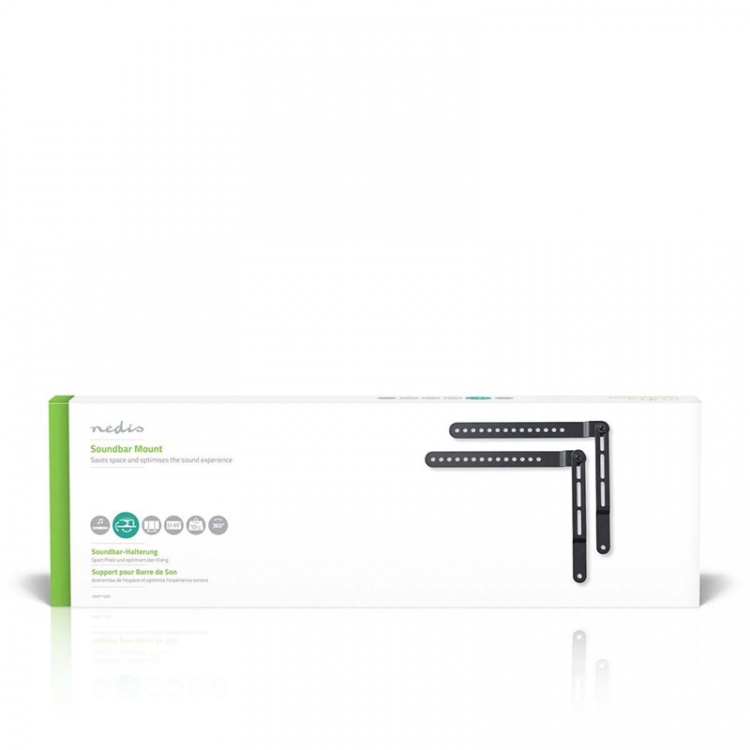 Nedis Soundbar Fäste | Kompatibel med: Universell | Ansluten till TV:n | 10 kg | Roterbar | Stål | Svart