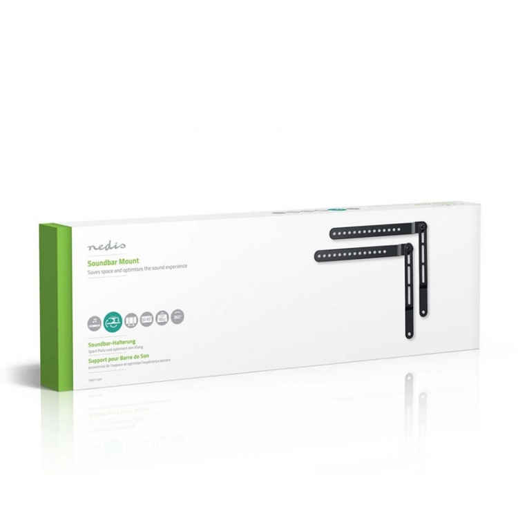 Nedis Soundbar Fäste | Kompatibel med: Universell | Ansluten till TV:n | 10 kg | Roterbar | Stål | Svart