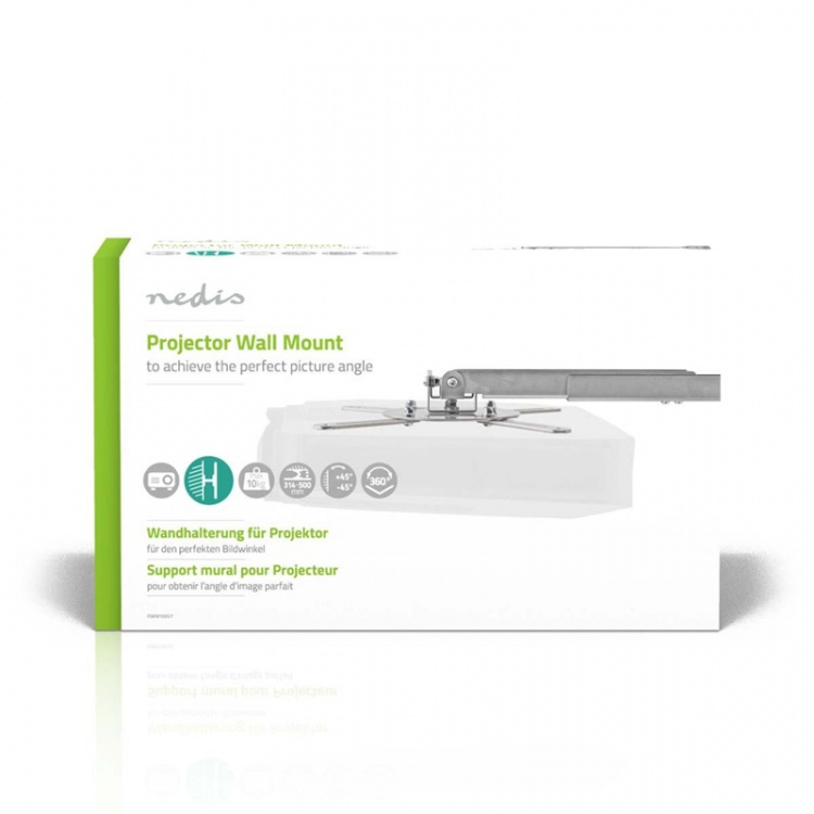 Nedis Projektor Fäste | Fullständigt justerbar | 10 kg | Roterbar | Går att tilta | Stål | Silver