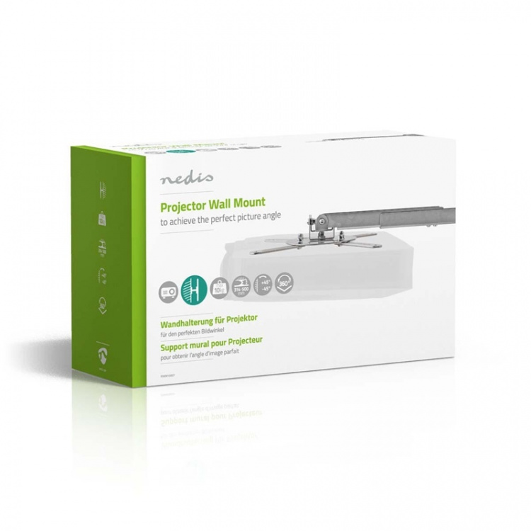 Nedis Projektor Fäste | Fullständigt justerbar | 10 kg | Roterbar | Går att tilta | Stål | Silver