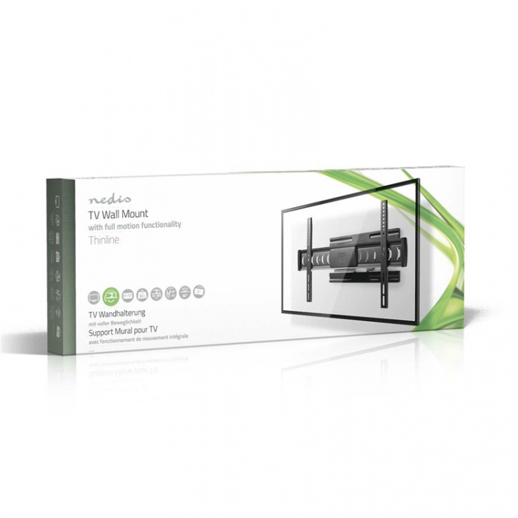 Helt rörligt TV-väggfäste | 37-70 tum | Max 30 kg | 6 ledpunkter