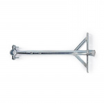 Nedis Satellite väggfäste | Minsta väggdistans: 550 mm | Maximalt väggavstånd: 950 mm | Avstånd till vägg: 0.00 mm | Diameterklämma: 32 - 42 mm | Stål | Silver