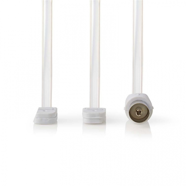 Nedis Koaxialkabel | IEC (Koax) Hane | Open | Nickelplaterad | 50 Ohm | Oskyddad | 1.90 m | Platt | PVC | Vit | Låda Nedis Koaxialkabel | IEC (Koax) Hane | Open | Nickelplaterad | 50 Ohm | Oskyddad | 1.90 m | Platt | PVC | Vit | Låda