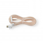 Nedis Koaxialkabel | IEC (Koax) Hane | Open | Nickelplaterad | 50 Ohm | Oskyddad | 1.90 m | Platt | PVC | Vit | Låda Nedis Koaxialkabel | IEC (Koax) Hane | Open | Nickelplaterad | 50 Ohm | Oskyddad | 1.90 m | Platt | PVC | Vit | Låda