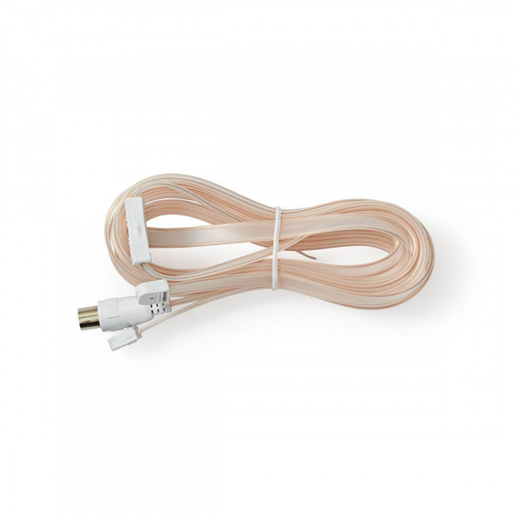 Nedis Koaxialkabel | IEC (Koax) Hane | Open | Nickelplaterad | 50 Ohm | Oskyddad | 1.90 m | Platt | PVC | Vit | Låda Nedis Koaxialkabel | IEC (Koax) Hane | Open | Nickelplaterad | 50 Ohm | Oskyddad | 1.90 m | Platt | PVC | Vit | Låda