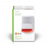 Nedis Dummy Säkerhets siren | IP44 | Batteridriven | Utomhus | Orange / Vit