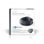 Nedis CCTV kamerakabel | BNC / DC | 10.0 m | Rund | PVC | Svart | Presentbox