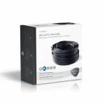 Nedis CCTV kamerakabel | BNC / DC | 30.0 m | Rund | PVC | Svart | Presentbox