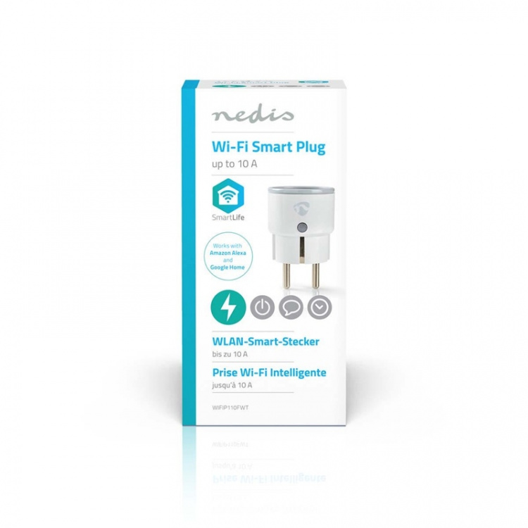Nedis SmartLife Smart Plug | IP21 | Strömmätare | 2500 W | Jordad kontakt / Typ F (CEE 7/7) | -10 - 40 °C | Android™ / IOS | Vit | 1 st Nedis SmartLife Smart Plug | IP21 | Strömmätare | 2500 W | Jordad kontakt / Typ F (CEE 7/7) | -10 - 40 °C | Android™ / IOS | Vit | 1 st