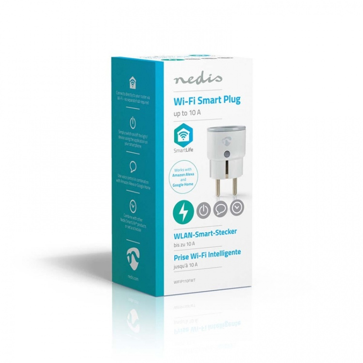 Nedis SmartLife Smart Plug | IP21 | Strömmätare | 2500 W | Jordad kontakt / Typ F (CEE 7/7) | -10 - 40 °C | Android™ / IOS | Vit | 1 st Nedis SmartLife Smart Plug | IP21 | Strömmätare | 2500 W | Jordad kontakt / Typ F (CEE 7/7) | -10 - 40 °C | Android™ / IOS | Vit | 1 st