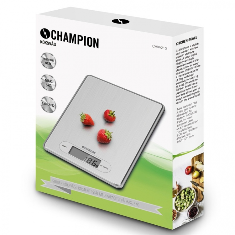 Champion Köksvåg Rostfri 5kg KV210 Champion Köksvåg Rostfri 5kg KV210