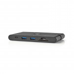 Dockningsstation | USB typ C | 2x USB-C/2x USB 3.0/VGA/HDMI/Kortläsare/Gigabit E