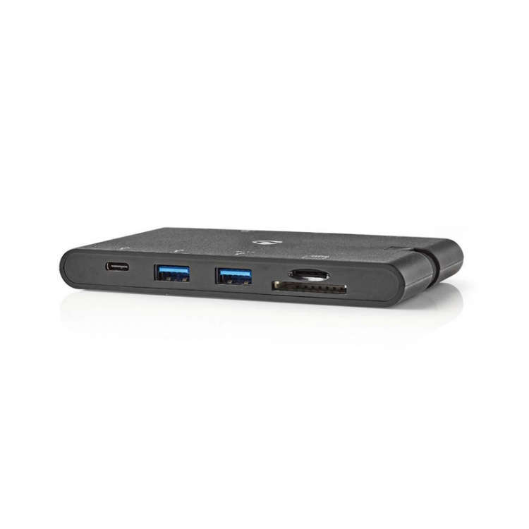 Dockningsstation | USB typ C | 2x USB-C/2x USB 3.0/VGA/HDMI/Kortläsare/Gigabit E