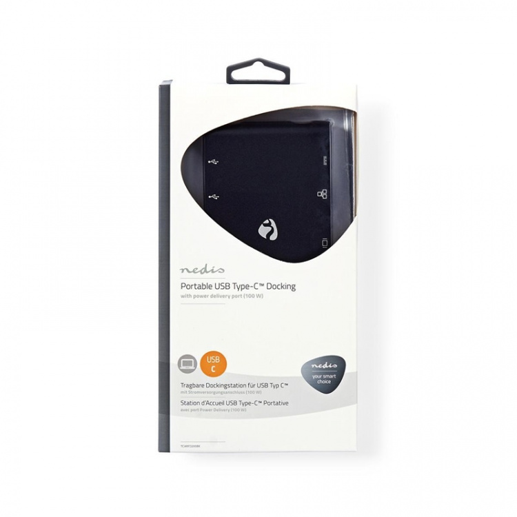 Dockningsstation | USB typ C | 2x USB-C/2x USB 3.0/VGA/HDMI/Kortläsare/Gigabit E