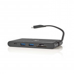 Dockningsstation | USB typ C | 2x USB-C/2x USB 3.0/VGA/HDMI/Kortläsare/Gigabit E