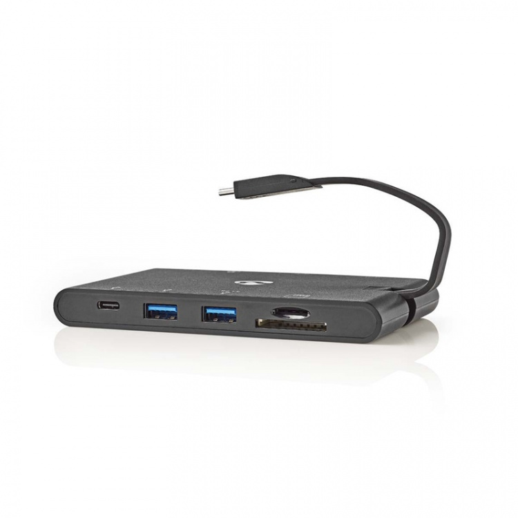 Dockningsstation | USB typ C | 2x USB-C/2x USB 3.0/VGA/HDMI/Kortläsare/Gigabit E