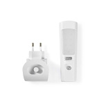 Nedis Orientering LED-ljus och ficklampa | Strömadapter | 220 - 240 V AC 50 Hz | 1.30 W | Uppladdningsbar | Angivet ljusflöde: 37 lm | Belysningsräckvidd: 3 m | Strålvinkel: 71 ° | LED-fackla