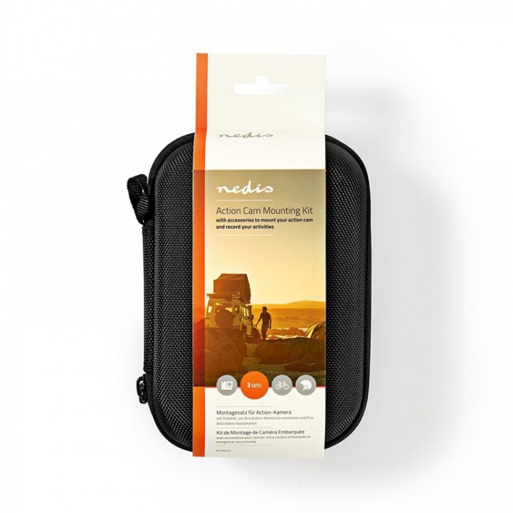 Monteringssats för actionkamera | 11 fästen medföljer | Resefodral