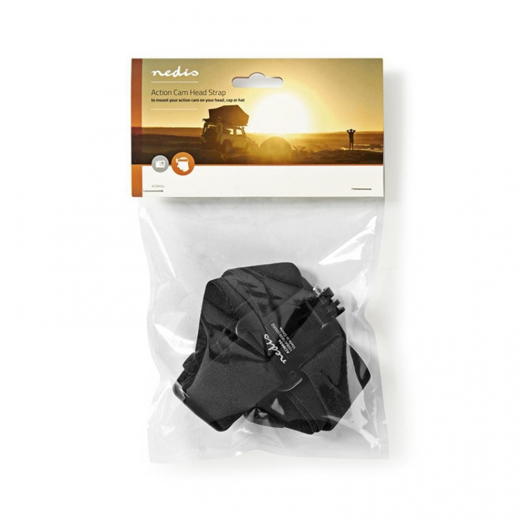 Nedis Action Kamera Fäste | Huvud Strap | Svart