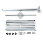 Nedis Satellite Balkong fäste | Mast längd: 0.75 m | Maximal diskstorlek: 90.0 cm | Bottenplatta storlek: 4 x 30 x 30 cm | Stål | Silver