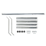 Nedis Satellite Balkong fäste | Mast längd: 1.00 m | Maximal diskstorlek: 90.0 cm | Bottenplatta storlek: 1 x 50 x 50 cm | Stål | Silver