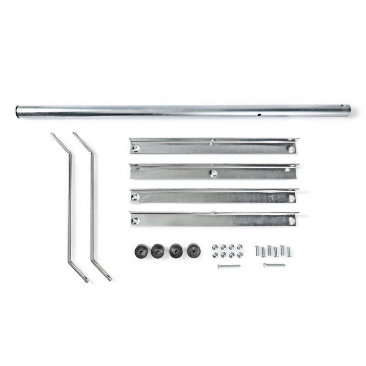 Nedis Satellite Balkong fäste | Mast längd: 1.00 m | Maximal diskstorlek: 90.0 cm | Bottenplatta storlek: 1 x 50 x 50 cm | Stål | Silver