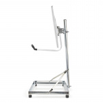 Nedis Satellite Balkong fäste | Mast längd: 1.00 m | Maximal diskstorlek: 90.0 cm | Bottenplatta storlek: 1 x 50 x 50 cm | Stål | Silver