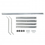 Nedis Satellite Balkong fäste | Mast längd: 1.00 m | Maximal diskstorlek: 90.0 cm | Bottenplatta storlek: 1 x 50 x 50 cm | Stål | Silver