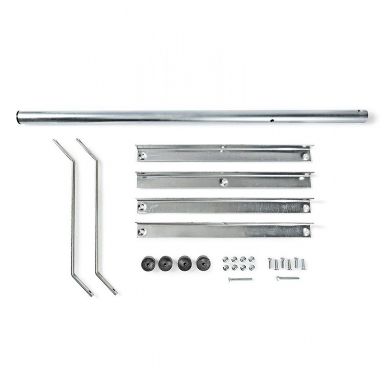 Nedis Satellite Balkong fäste | Mast längd: 1.00 m | Maximal diskstorlek: 90.0 cm | Bottenplatta storlek: 1 x 50 x 50 cm | Stål | Silver