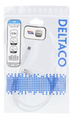 DELTACO USB-C till USB-C-kabel, 0,5m, 10Gbps, 100W 5A, USB 3.1 Gen 2, DELTACO USB-C till USB-C-kabel, 0,5m, 10Gbps, 100W 5A, USB 3.1 Gen 2,