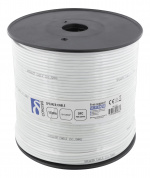 DELTACO högtalarkabel, 2x1,5mm2, okontakterad, ren koppar, 100m, vit