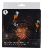DELTACO GAMING Cat6A patchkabel, 1m, tunn, svart