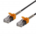 DELTACO GAMING Cat6A patchkabel, 3m, tunn kabel, svart