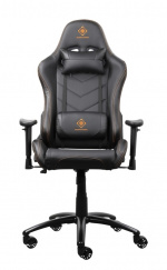 DELTACO GAMING gaming-stol i konstläder, nackkudde, ryggkudde, svart/orange DELTACO GAMING gaming-stol i konstläder, nackkudde, ryggkudde, svart/orange