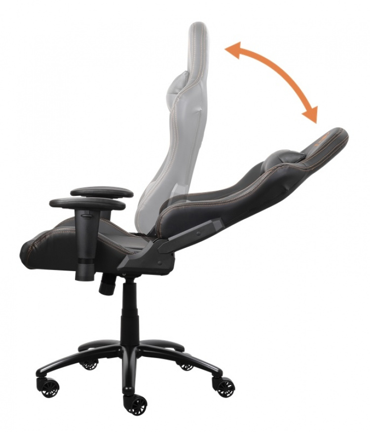 DELTACO GAMING gaming-stol i konstläder, nackkudde, ryggkudde, svart/orange DELTACO GAMING gaming-stol i konstläder, nackkudde, ryggkudde, svart/orange