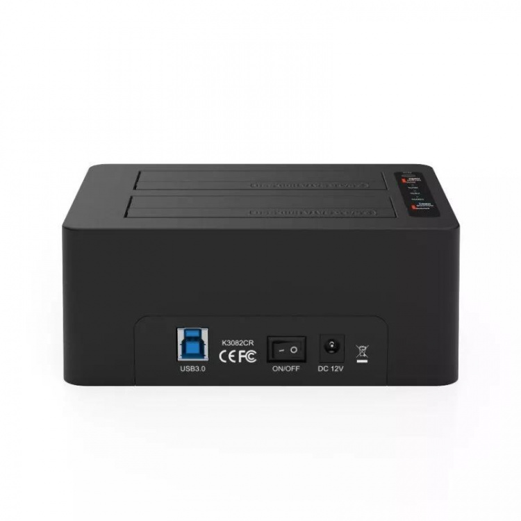 HDD/SSD Dockningsstation med två platser, USB 3.1 Gen 2, 10 Gbp