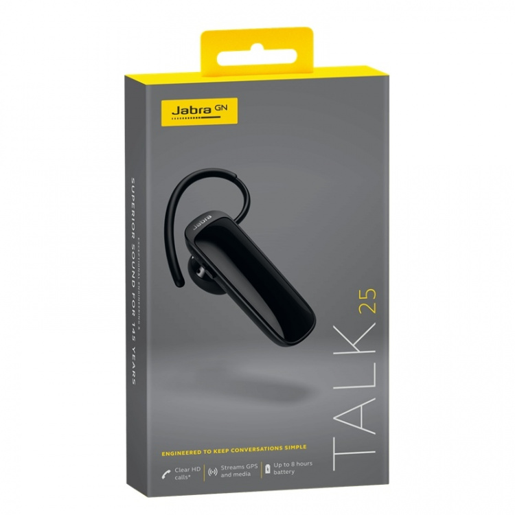 Jabra Talk 25 Bluetooth handsfree, multipoint, 8 timmar, svart Jabra Talk 25 Bluetooth handsfree, multipoint, 8 timmar, svart