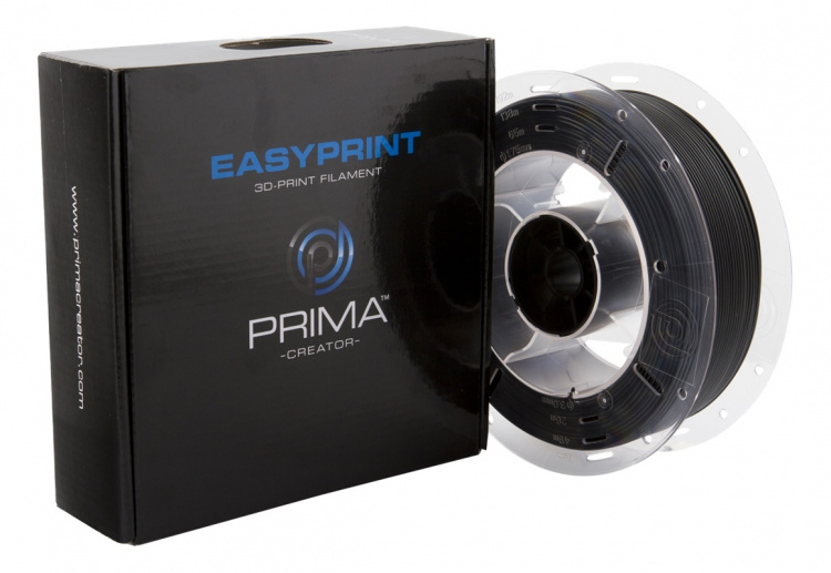 PrimaCreator EasyPrint PLA, 1.75 mm, 500 g, FlashForge med fler, svart