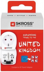 SKROSS Europa till UK jordad reseadapter, 15A, 110-125V, vit SKROSS Europa till UK jordad reseadapter, 15A, 110-125V, vit