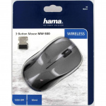 Hama Mus MW-300 Optisk Trådlös Grå