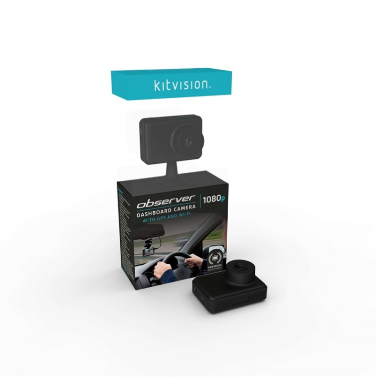 KITVISION Dashcamera Observer 1080p WiFi GPS